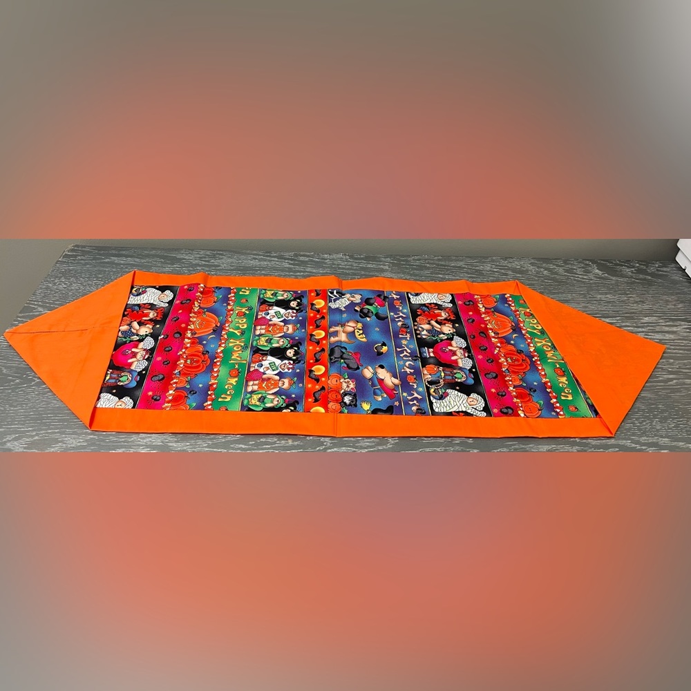 Reversible Halloween table runner handmade by me.